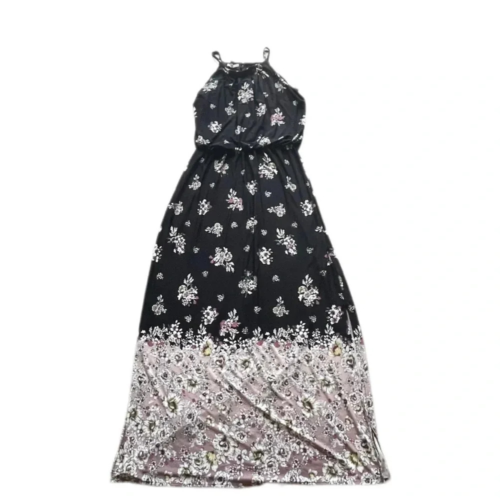 Maurices Floral Border Print Maxi Dress Women’s Medium - Picture 2 of 6